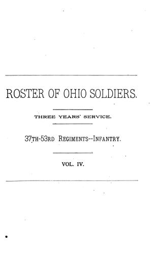 Cover for Official Roster of the Soldiers of the State of Ohio in the War of the Rebellion, 1861-1866