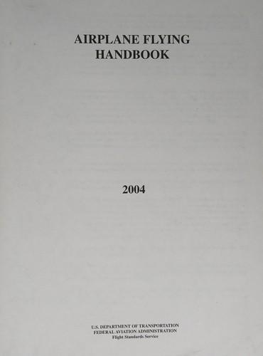 Cover for Airplane flying handbook.