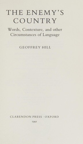 Cover for The enemy's country