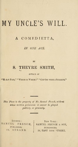 Cover for My uncle's will