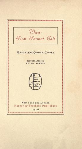 Cover for Their first formal call