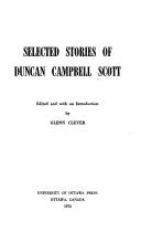 Cover for Selected stories of Duncan Campbell Scott