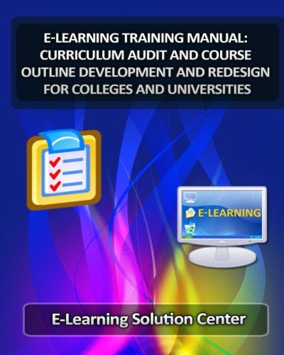 Cover for E-Learning Training Manual Curriculum Audit and Course Outline Development