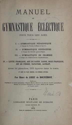 Cover for Manuel de gymnastique éclectique pour tous les âges