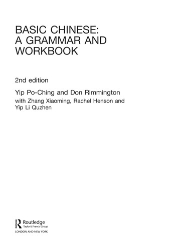 Cover for Basic Chinese
