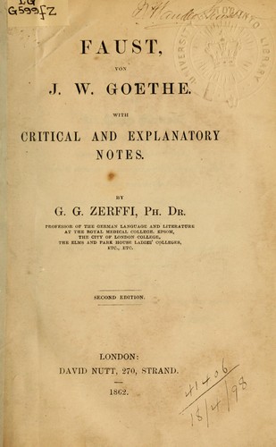 Cover for Faust