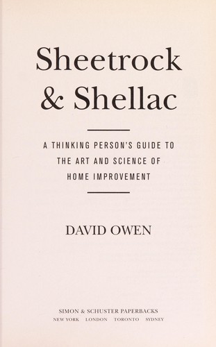 Cover for Sheetrock & Shellac