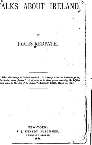 Cover for Talks about Ireland.