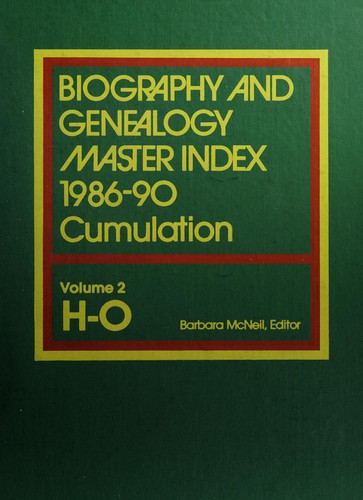 Cover for Biography and Genealogy Master Index