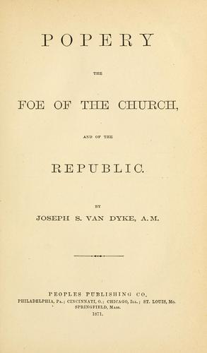 Cover for Popery