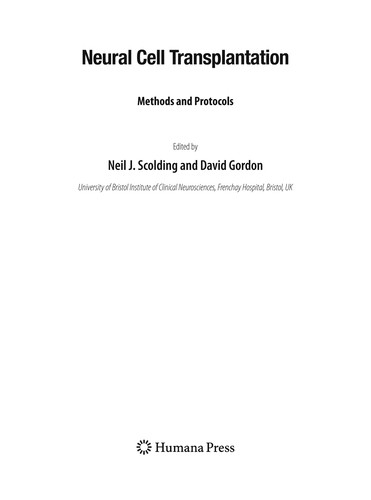 Cover for Neural cell transplantation