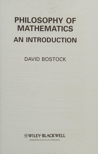 Cover for Philosophy of mathematics
