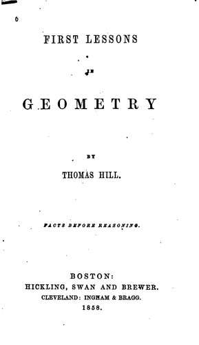 Cover for First Lessons in Geometry