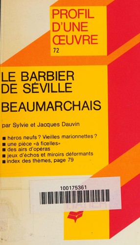 Cover for Le barbier de Séville, Beaumarchais