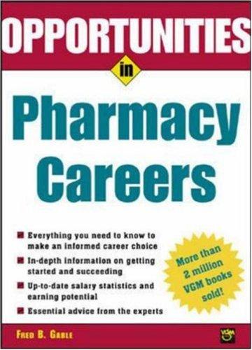 Cover for Opportunties in Pharmacy Careers