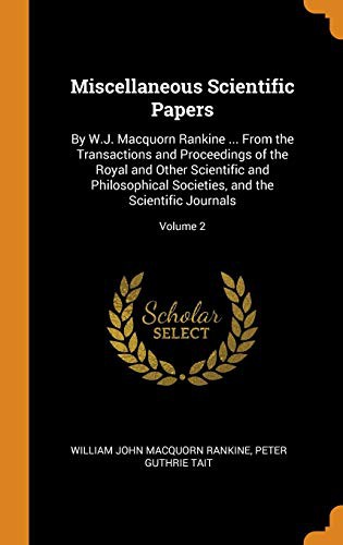 Cover for Miscellaneous Scientific Papers