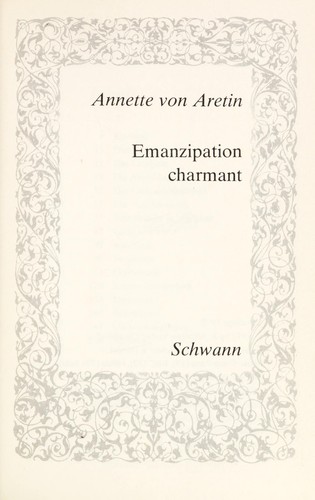 Cover for Emanzipation charmant