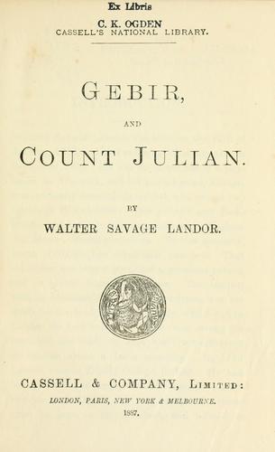 Cover for Gebir