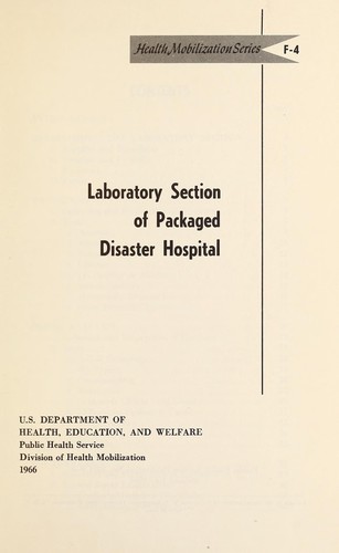Cover for Laboratory section of packaged disaster hospital