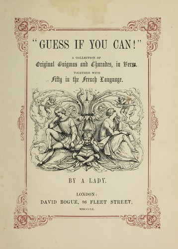 Cover for "Guess if you can!"