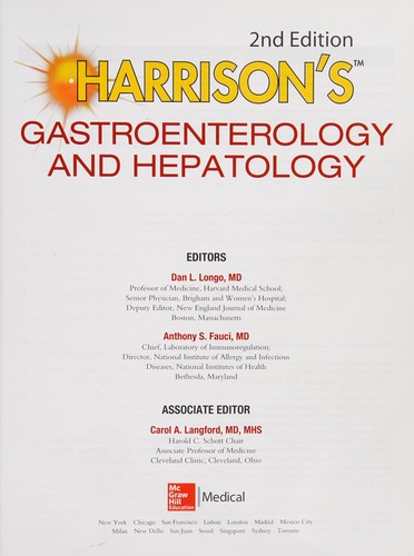 Cover for Harrison's gastroenterology and hepatology