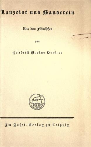 Cover for Lanzelot und Sanderein.