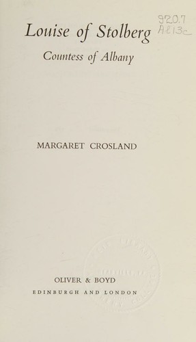 Cover for Louise of Stolberg Countess of Albany