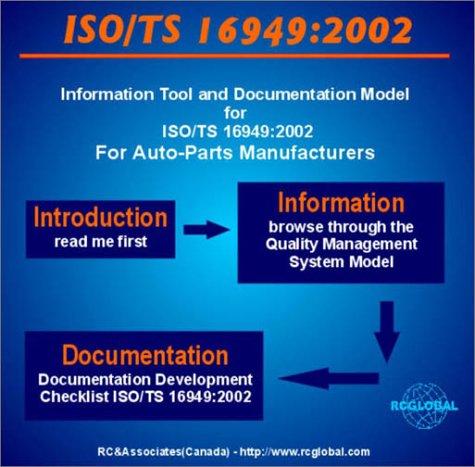 Cover for ISO/TS 16949:2002 Information Tool and Documentation Model for Quality Management Systems for Automotive-Parts Manufacturers