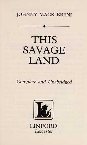 Cover for This Savage Land