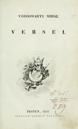 Cover for Vörösmarty Mihál' versei.