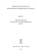 Cover for Handwerkerbünde und Arbeitervereine, 1830-1853