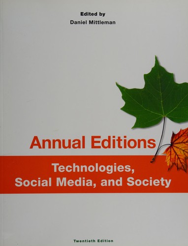 Cover for Technologies, social media, and society