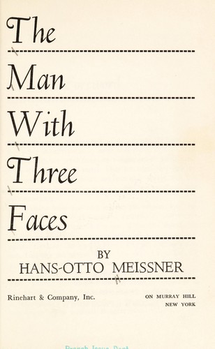 Cover for The man with three faces