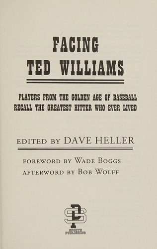 Cover for Facing Ted Williams