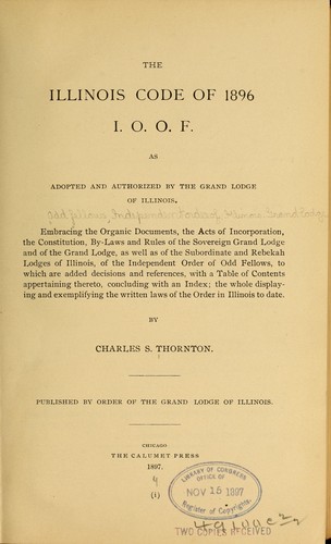 Cover for The Illinois code of 1896