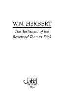 Cover for The testament of the Reverend Thomas Dick