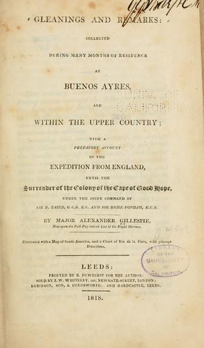 Cover for Gleanings and remarks