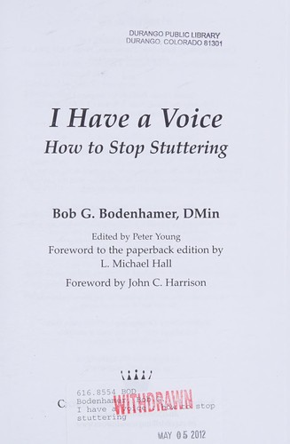 Cover for I have a voice