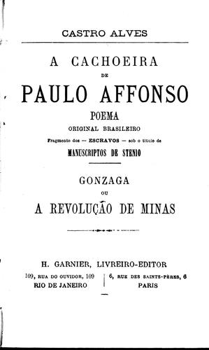 Cover for A cachoeira de Paulo Affonso