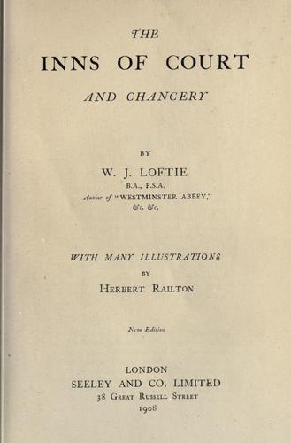 Cover for The Inns of Court and Chancery