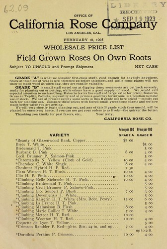 Cover for Wholesale price list