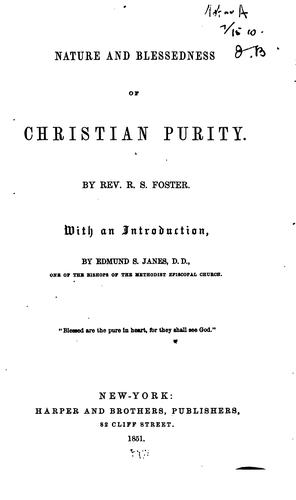 Cover for Nature and Blessedness of Christian Purity