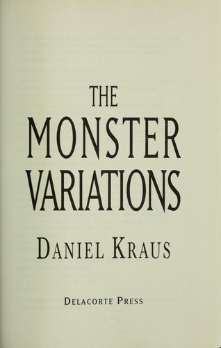 Cover for The monster variations
