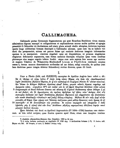 Cover for Callimachea