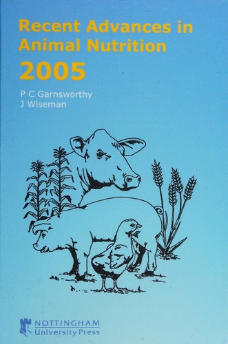 Cover for Recent advances in animal nutrition