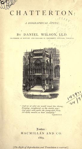 Cover for Chatterton