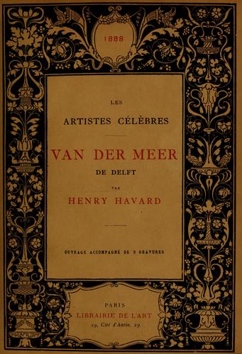 Cover for Van der Meer de Delft
