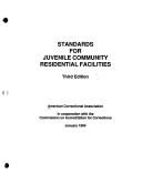Cover for Standards for juvenile community residential facilities