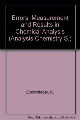 Cover for Errors, measurement and results in chemical analysis