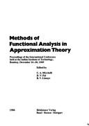 Cover for Methods of Functional Analysis in Appr (International Schriftenreihe zur numerischen Mathematik)